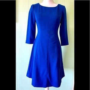 Vince Camino Blue A-line 3/4 Length Sleeve Dress